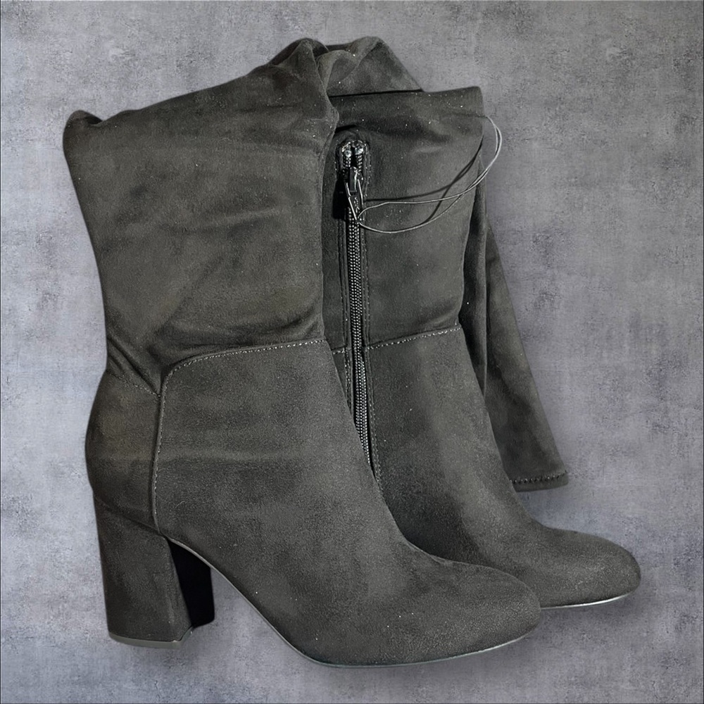 Sexy Black Over The Knee High Heeled Boots Tonya by a New Day LAST PAIR